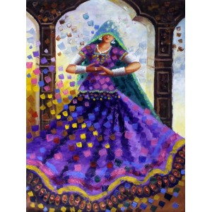 Bandah Ali, 24 x 18 Inch, Acrylic on Canvas, Figurative-Painting, AC-BNA-094